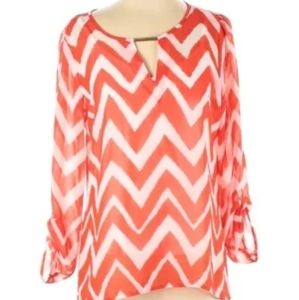 Chevron high low Dress Top
